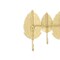 Homeroots 18in Golden Aluminum Leaf Five Hook Wall Mount Coat Rack 571649 - alternate 4
