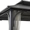 Sunjoy 10 ft. x 12 ft. Black and Grey Steel Gazebo with 2-tier Hip Roof Hardtop A102009121 - alternate 3