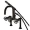 Kingston Brass 7" Center Deck-Mount Clawfoot Tub Faucet with Hand Shower, Oil Rubbed Bronze AE8405RX - alternate 1