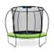Campior 8ft Pumpkin Trampoline with Inner Enclosure, Safe Curved Poles, UV Mat, Galvanized Springs RMTRMP86GRN - alternate 1