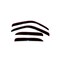Ventshade Rainguards, Aerodynamic Design, In-Channel, Smoke, Acrylic, Set Of 4 194304 - alternate 1