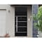Vdomdoors Steel Door Deux 6083 Black Enamel Transom Window Sidelite Stainless Inserts Entry Door Painted W36x DEUX6083EXD-BLK-W36 x H80+16-RH-I - alternate 2