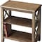 Homeroots 25" Brown Wood Two Tier Bookcase 389564 - alternate 5