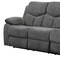 Homeroots 82" Gray Chenille Reclining Sofa With Black Legs 491322 - alternate 4