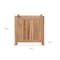 Homeroots 22" Natural Solid Wood Indoor Outdoor Square Planter Box 554715 - alternate 4
