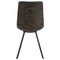 Leisuremod Markley Modern Leather Dining Chair with Metal Legs, Grey, 4PK MC18GR4 - alternate 2