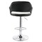 Elama 2 Piece Adjustable Faux Leather Bar Stool in White with Black Trim and Chrome Base ELM-705-WHT-BLK - alternate 5