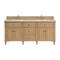 James Martin Vanities Lorelai 72" Double Vanity, Light Natural Oak, w/ 3 CM Tajnar Eclos Top w/FreePower Wireless Charger 424-V72-LNO-FTJR - alternate 1