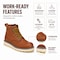 Handpoint Men's 6 in Soft Toe Slip Resistant Comfortable Brown Work Boots, 6 H84984D-6 - alternate 5