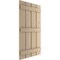 Ekena Millwork Rustic Four Board Spaced Board-n-Batten Knotty Pine Faux Wood Shutters, 23 1/2W x 60H, PR SHUBSS23X60KPPR - alternate 6