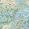 Homeroots 3' X 5' Teal Blue Olive Green And Beige Botanical Leaves Washable Indoor Outdoor Area Rug 618412 - alternate 3