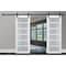 Sartodoors Sturdy Double Barn Door with Frosted Glass White 56x80 (2* 28x80) Solid Core Modern Interior VEREGIO7602DB-WS-56 - alternate 1