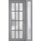Vdomdoors Front Exterior Prehung FiberGlass Door Frosted Glass / Manux 8312 Grey Ash / Sidelight Exterior Win MANUX8312EXD-SS-W36+16 x H80-LH - alternate 3