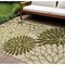 Homeroots 6' X 9' Ivory And Green Floral Indoor Outdoor Area Rug 548077 - alternate 3