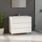 Homeroots 40" White Wood Freestanding Bathroom Vanity With White Sink And Three Drawers 624154 - alternate 2