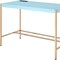 Homeroots 42" Baby Blue and Gold Writing Desk 491507 - alternate 4