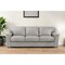 Homeroots 91" Gray Leather Sofa With Black Legs 491297 - alternate 2