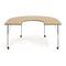 Flash Furniture Commercial Adjustable Height Horseshoe Activity Table - Locking Casters-LT NAT XU-A6066-HRSE-LTNAT-T-A-CAS-GG - alternate 5