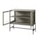 Homeroots 38in Gray Solid Wood Sideboard with Two Glass Doors 391991 - alternate 5