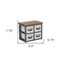 Homeroots 10" Brown Gray And Silver Solid Wood And Metal Desk Organizer 487922 - alternate 5