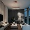 Jonathan Y Brice 23.75" Modern Contemporary Metal Round Dimmable Integrated LED Pendant, Orange JYL7203G - alternate 5