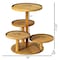 Vintiquewise Multi Purpose 4-Tier Round Wooden Cake Stand and Charcuterie Boards - Perfect Tiered Tray QI004690 - alternate 4