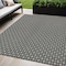 Homeroots 5' X 8' Black And Gray Floral Washable Indoor Outdoor Area Rug 610637 - alternate 1
