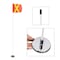 Safetywhips Warning Whip Light Duty Whip with Flag, White Whip, Orange Flag, Yellow Reflective X, 84 Length LWM07-SXY - alternate 1