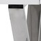 Homeroots 48" White and Silver Wood and Stainless Steel Writing Desk With Two Drawers 543745 - alternate 4