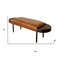 Homeroots Warm Brown Leather And Solid Wood Bench 391925 - alternate 4