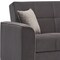 Homeroots 90" Brown Chenille Sleeper Sofa And Toss Pillows 607122 - alternate 4