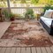 Homeroots 5' X 8' Rust And Beige Abstract Washable Indoor Outdoor Area Rug 630628 - alternate 3