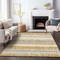 Homeroots 5' X 8' Gold Copper And Gray Striped Washable Indoor Outdoor Area Rug 598347 - alternate 2