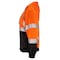 Dome75 Full-zip Hoodie, ANSI/ISEA 107-2020 Class 3, Polyester, HiVis Orange/Black Bottom, 2X DHZ1632 - alternate 4
