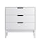 Flash Furniture Dallas Wooden 3-Drawer Dresser for Bedroom, Chest of Drawers for Kids in White MG-9007-1-3C-WH-GG - alternate 9
