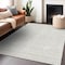 Homeroots 3' X 5' Ivory And Silver Geometric Washable Indoor Outdoor Area Rug 594473 - alternate 3