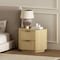 Manhattan Comfort Olivia Nightstand in Natural Oak and Gold NS010-GNO - alternate 1