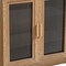 Homeroots 31" Natural And Clear Glass Door Accent Cabinet With Three Shelves 564864 - alternate 6