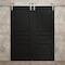 Sartodoors Modern Double Barn Door 84 x 80 inches, Ego 5012 Painted Black Oak, 14FT Silver Rail Track Set, S EGO5012DB-S-CHK-84 - alternate 3