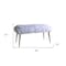 Homeroots 18in White and Gold Upholstered Faux Fur Bench 347539 - alternate 2