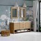 James Martin Vanities Solene 72 in. Double Vanity, Seaside Oak, w/ 3 CM White Zeus Quartz Top D225-V72-SSO-3WZ - alternate 3