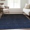 Homeroots 5' X 8' Navy Blue And Charcoal Abstract Washable Indoor Outdoor Area Rug 588955 - alternate 3