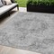Homeroots 5' X 8' Silver Floral Medallion Washable Indoor Outdoor Area Rug 607939 - alternate 1