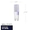 Bulbrite 35-Watt Equivalent T4 Dimmable Bi-Pin (G9) LED Light Bulb Soft White, 2PK 861515 - alternate 2