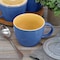 Gibson Home On The Go 4 Piece 25 Ounce Stoneware Soup Cup Set with Lid in Blue 142550.01 - alternate 4
