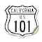 Signmission California Route Marker Shield Sign Us 1, 6 inch X 6 inch, Vinyl Decal, 2PK SHI-D-2PACK-6-370 - alternate 1