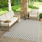 Homeroots 6' X 9' Black and White Geometric Distressed Indoor Outdoor Area Rug 558811 - alternate 4