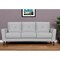 Homeroots 82" Light Slate Gray Leather Sofa With Brown Legs 546415 - alternate 1