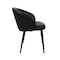 Manhattan Comfort Looma Metal Vegan Leather Side Chair in Black - Set of 2 DC1530-2 - alternate 6