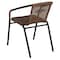 Flash Furniture Brown Rattan Indoor-Outdoor Stack Chair TLH-037-DK-BN-GG - alternate 4